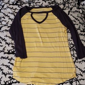 3/4 sleeve baseball tee